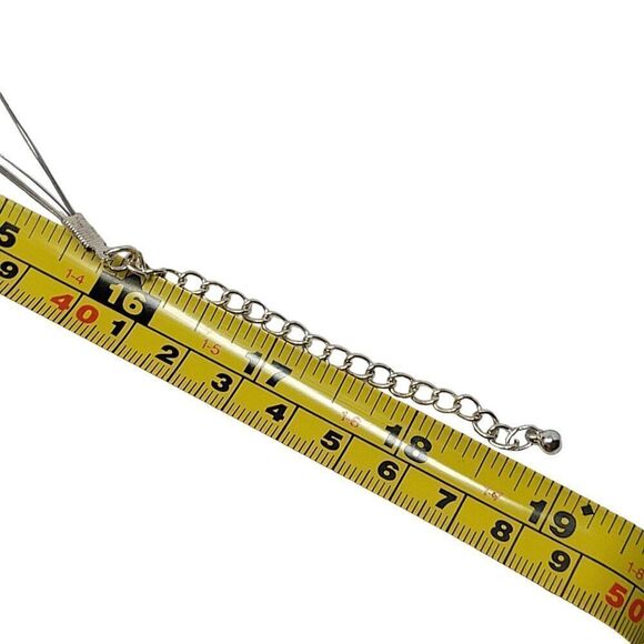 Multi Strand Necklace Maroon Burgundy Beaded Wire Illusion Choker Princess Glam - Picture 3 of 8